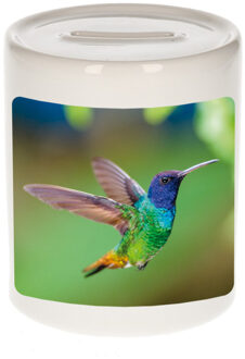 Bellatio Decorations Dieren foto spaarpot kolibrie vogel 9 cm - vogels spaarpotten jongens en meisjes Multi