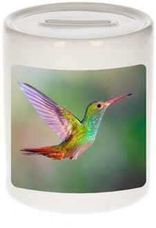 Bellatio Decorations Dieren foto spaarpot kolibrie vogel 9 cm - vogels spaarpotten jongens en meisjes