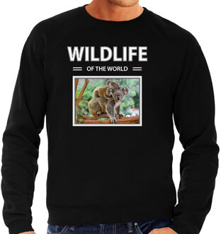 Bellatio Decorations Dieren foto sweater Koala - zwart - heren - wildlife of the world - cadeau trui Koala's liefhebber L