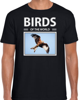 Bellatio Decorations Dieren foto sweater Rode wouw - zwart - heren - birds of the world - cadeau trui roofvogel liefhebber 2XL