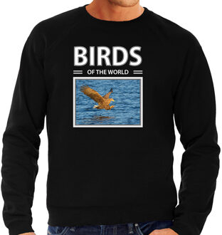 Bellatio Decorations Dieren foto sweater Zeearend - zwart - heren - birds of the world - cadeau trui roofvogel liefhebber 2XL