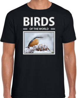 Bellatio Decorations Dieren foto t-shirt Boomklever - zwart - heren - birds of the world - cadeau shirt Boomklever vogels liefhebber 2XL