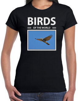 Bellatio Decorations Dieren foto t-shirt Havik - zwart - dames - birds of the world - cadeau shirt Havik roofvogels liefhebber 2XL