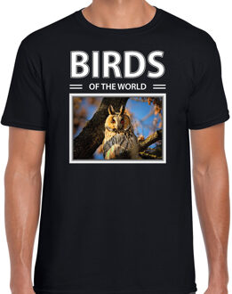 Bellatio Decorations Dieren foto t-shirt Ransuil - zwart - heren - birds of the world - cadeau shirt Ransuilen liefhebber 2XL