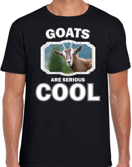 Bellatio Decorations Dieren geiten t-shirt zwart heren - goats are serious cool shirt - cadeau t-shirt geit/ geiten liefhebber 2XL