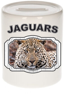 Bellatio Decorations Dieren gevlekte jaguar spaarpot - jaguars/ jaguars spaarpotten kinderen 9 cm Multi