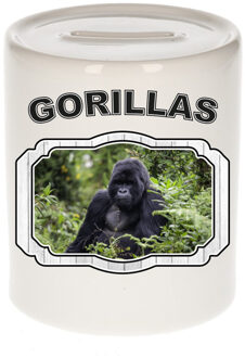 Bellatio Decorations Dieren gorilla spaarpot - gorillas/ gorilla apen spaarpotten kinderen 9 cm Multi
