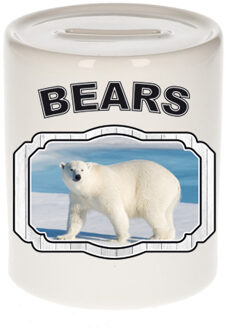 Bellatio Decorations Dieren grote ijsbeer spaarpot - bears/ ijsberen spaarpotten kinderen 9 cm