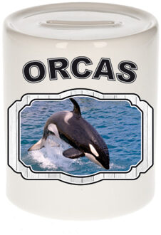 Bellatio Decorations Dieren grote orka spaarpot - orcas/ orka walvissen spaarpotten kinderen 9 cm