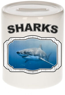 Bellatio Decorations Dieren haai spaarpot - sharks/ haaien spaarpotten kinderen 9 cm