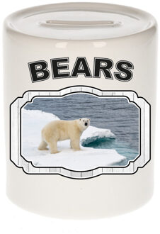 Bellatio Decorations Dieren ijsbeer spaarpot - bears/ ijsberen spaarpotten kinderen 9 cm Multi