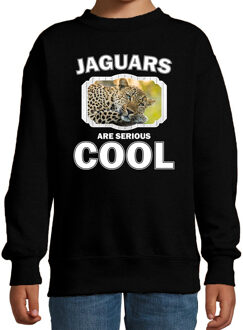 Bellatio Decorations Dieren jaguars/ luipaarden sweater zwart kinderen - jaguars are serious cool trui jongens/ meisjes - cadeau luipaard/ jaguars/ luipaarden liefhebber 12-13 jaar (152/164)