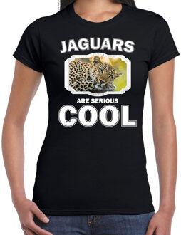 Bellatio Decorations Dieren jaguars/ luipaarden t-shirt zwart dames - jaguars are serious cool shirt - cadeau t-shirt luipaard/ jaguars/ luipaarden liefhebber 2XL