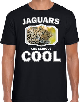 Bellatio Decorations Dieren jaguars/ luipaarden t-shirt zwart heren - jaguars are serious cool shirt - cadeau t-shirt luipaard/ jaguars/ luipaarden liefhebber 2XL