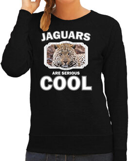 Bellatio Decorations Dieren jaguars sweater zwart dames - jaguars are serious cool trui - cadeau sweater jaguar/ jaguars liefhebber 2XL