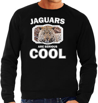 Bellatio Decorations Dieren jaguars sweater zwart heren - jaguars are serious cool trui - cadeau sweater jaguar/ jaguars liefhebber 2XL