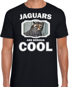 Bellatio Decorations Dieren jaguars t-shirt zwart heren - jaguars are serious cool shirt - cadeau t-shirt gevlekte jaguar/ jaguars liefhebber 2XL