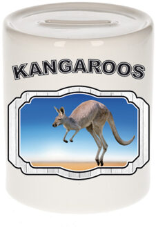 Bellatio Decorations Dieren kangoeroe spaarpot - kangaroos/ kangoeroes spaarpotten kinderen 9 cm