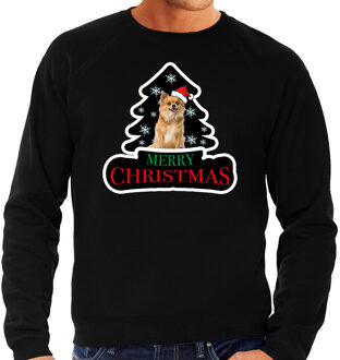 Bellatio Decorations Dieren kersttrui chihuahua zwart heren - Foute honden kerstsweater 2XL - kerst truien