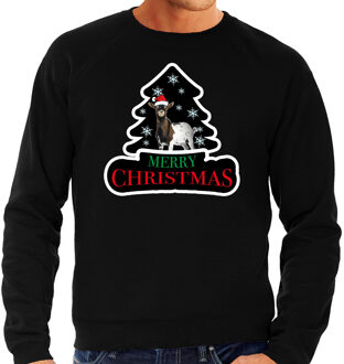 Bellatio Decorations Dieren kersttrui geit zwart heren - Foute geiten kerstsweater 2XL - kerst truien