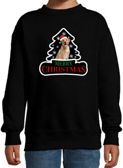 Bellatio Decorations Dieren kersttrui labrador zwart kinderen - Foute honden kerstsweater 12-13 jaar (152/164) - kerst truien kind