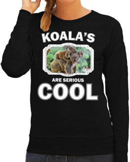 Bellatio Decorations Dieren koalaberen sweater zwart dames - koalas are serious cool trui - cadeau sweater koala/ koalaberen liefhebber 2XL