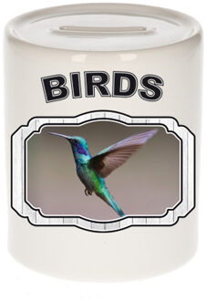 Bellatio Decorations Dieren kolibrie vogel vliegend spaarpot - birds/ vogels spaarpotten kinderen 9 cm