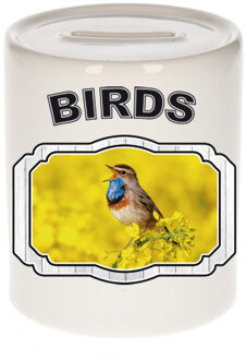 Bellatio Decorations Dieren liefhebber blauwborst vogel spaarpot - vogels cadeau - Spaarpotten Multikleur