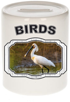 Bellatio Decorations Dieren liefhebber lepelaar vogel spaarpot - vogels cadeau - Spaarpotten Multikleur