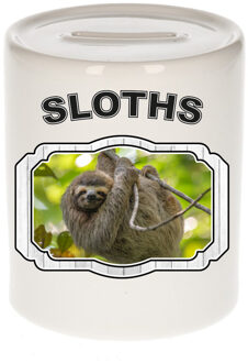 Bellatio Decorations Dieren luiaard spaarpot - sloths/ luiaards spaarpotten kinderen 9 cm Multi