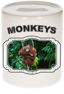 Bellatio Decorations Dieren orangoetan spaarpot - monkeys/ apen spaarpotten kinderen 9 cm