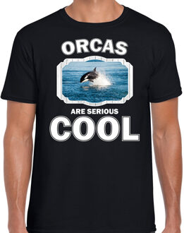 Bellatio Decorations Dieren orka s t-shirt zwart heren - orcas are serious cool shirt - cadeau t-shirt orka/ orka s liefhebber 2XL