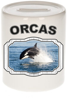 Bellatio Decorations Dieren orka spaarpot - orcas/ orka vissen spaarpotten kinderen 9 cm Multi