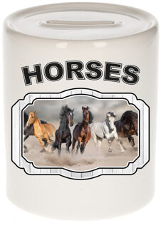 Bellatio Decorations Dieren paard spaarpot - horses/ paarden spaarpotten kinderen 9 cm Multi