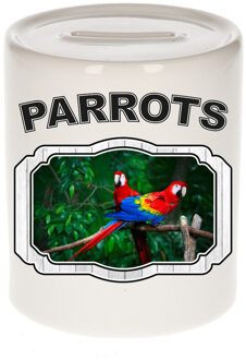 Bellatio Decorations Dieren papegaai spaarpot - parrots/ papegaaien spaarpotten kinderen 9 cm