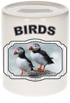 Bellatio Decorations Dieren papegaaiduiker vogel spaarpot - birds/ vogels spaarpotten kinderen 9 cm