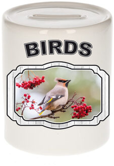Bellatio Decorations Dieren pestvogel spaarpot - birds/ vogels spaarpotten kinderen 9 cm