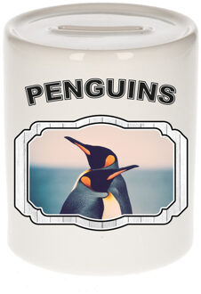 Bellatio Decorations Dieren pinguin spaarpot - penguins/ pinguins spaarpotten kinderen 9 cm Multi
