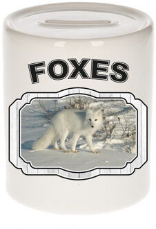 Bellatio Decorations Dieren poolvos spaarpot - foxes/ vossen spaarpotten kinderen 9 cm