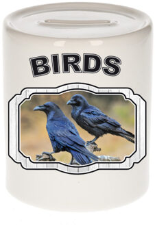 Bellatio Decorations Dieren raaf spaarpot - birds/ vogels spaarpotten kinderen 9 cm