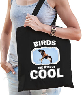 Bellatio Decorations Dieren rode wouw roofvogel tasje zwart volwassenen en kinderen - eagles are cool cadeau boodschappen