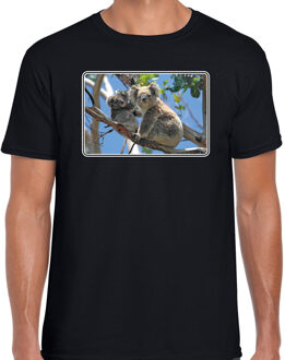 Bellatio Decorations Dieren shirt koalaberen foto - zwart - heren - Australische dieren/ koala cadeau t-shirt - kleding 2XL