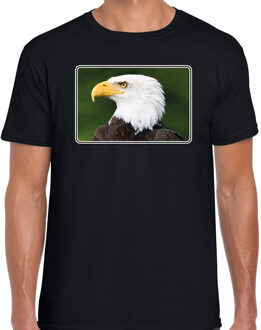 Bellatio Decorations Dieren shirt met arenden foto - zwart - voor heren - roofvogel / zeearend vogel cadeau t-shirt - kleding 2XL