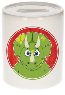 Bellatio Decorations Dieren spaarpot dinosaurier voor kinderen 9 cm - Spaarpotten Multikleur