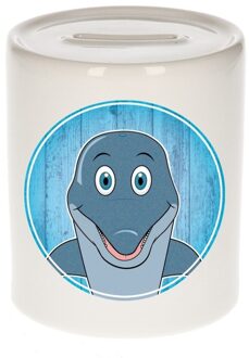 Bellatio Decorations Dieren spaarpot dolfijn voor kinderen 9 cm - Spaarpotten Multikleur