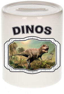 Bellatio Decorations Dieren t-rex dinosaurus spaarpot - dinosaurs/ dinosaurussen spaarpotten kinderen 9 cm