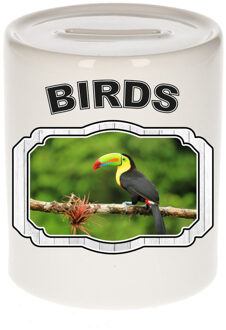 Bellatio Decorations Dieren toekan spaarpot - birds/ toekans spaarpotten kinderen 9 cm Multi