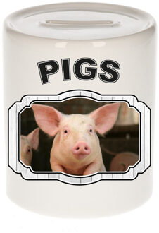 Bellatio Decorations Dieren varken spaarpot - pigs/ varkens spaarpotten kinderen 9 cm Multi