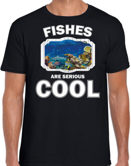 Bellatio Decorations Dieren vis t-shirt zwart heren - fishes are cool shirt