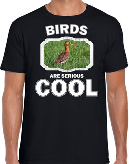 Bellatio Decorations Dieren vogels t-shirt zwart heren - birds are serious cool shirt - cadeau t-shirt grutto vogel/ vogels liefhebber 2XL